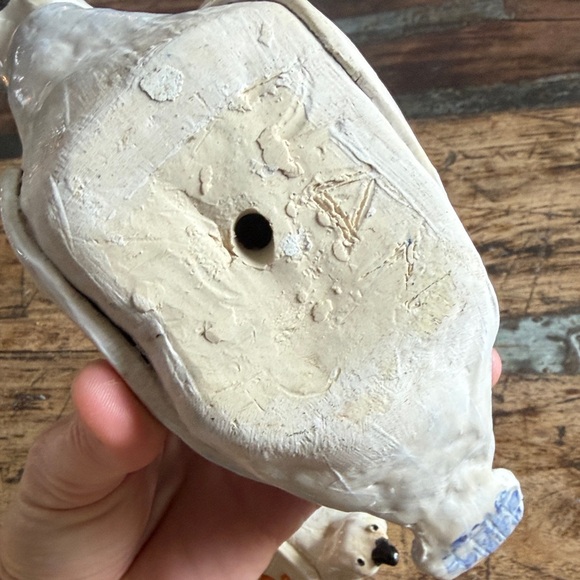 Vintage Handmade Ceramic Bird Figurines - Blue and Orange - Picture 7 of 9